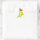 Het in dozen doen Kangoeroe Vierkante Sticker (Tas)