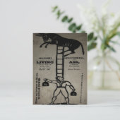 Het in evenwicht brengen van een Levende Donkey ~  Briefkaart (Staand voorkant)