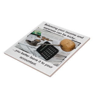 "Het in evenwicht brengen van je inkomsten en uitg Tegeltje