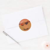 Het in evenwicht brengen van Natuur Ladybugs Geper Ronde Sticker (Envelop)