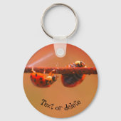 Het in evenwicht brengen van Natuur Ladybugs Geper Sleutelhanger (Achterkant)