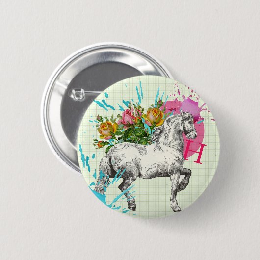 " het in " - knoppenbadge " ronde button 5,7 cm (Voorkant /achterkant)