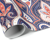 Het Indiase paisleypatroon naadloos. Perzische ara Cadeaupapier (Rol Hoek)