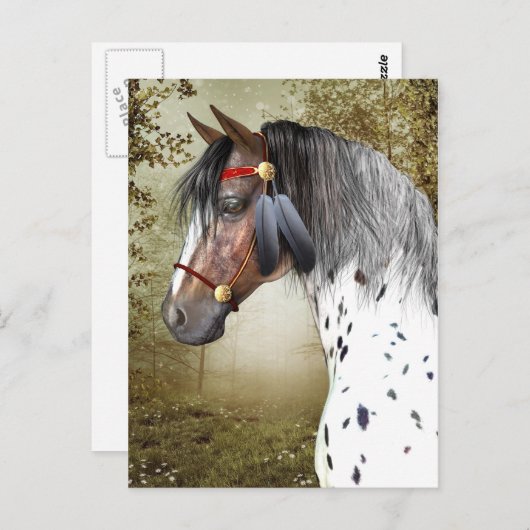 Het Indiase Pony Briefkaart (Voorkant / Achterkant)