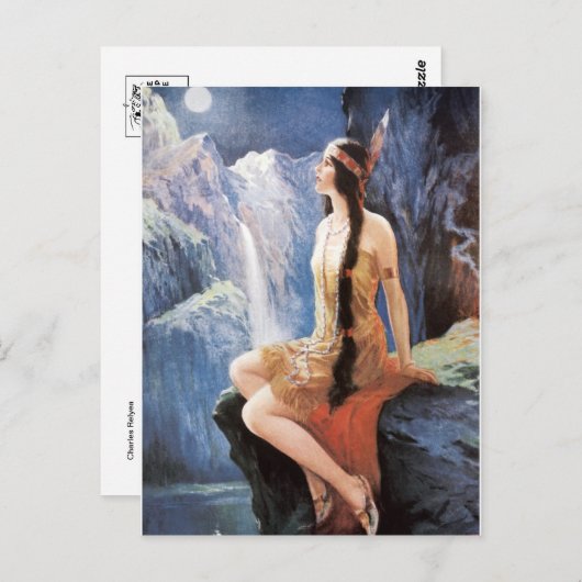 Het Indische Briefkaart van de Meisjes van de (Voorkant / Achterkant)