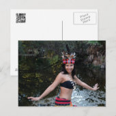 Het Indische Dansen van de Vrouw Briefkaart (Voorkant / Achterkant)