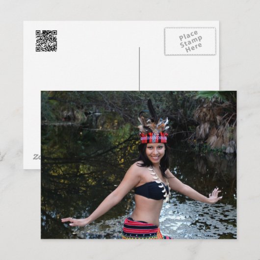 Het Indische Dansen van de Vrouw Briefkaart (Voorkant / Achterkant)