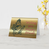 Het Indische Festival van Diwali van Licht met Kaart (Gele Bloem)