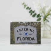 Het ingaan van het Teken van Florida Briefkaart (Staand voorkant)