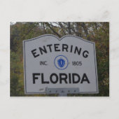 Het ingaan van het Teken van Florida Briefkaart (Voorkant)