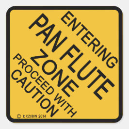 Het ingaan van Pan Flute Zone Vierkante Sticker