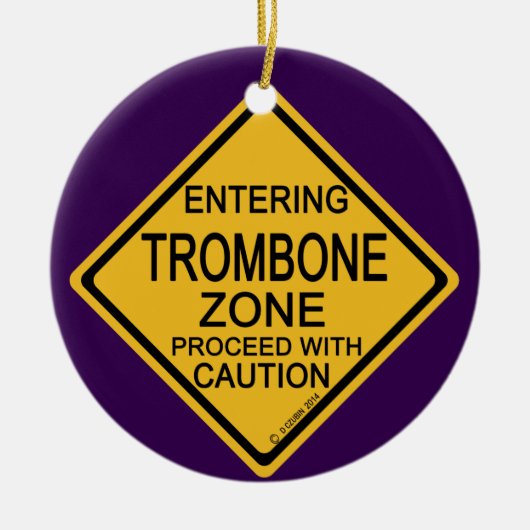 Het ingaan van Trombone Zone Keramisch Ornament (Voorkant)