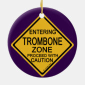Het ingaan van Trombone Zone Keramisch Ornament (Achterkant)