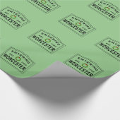 Het ingaan van Worcester, MA Kerstmis Wreath Cadeaupapier (Hoek)