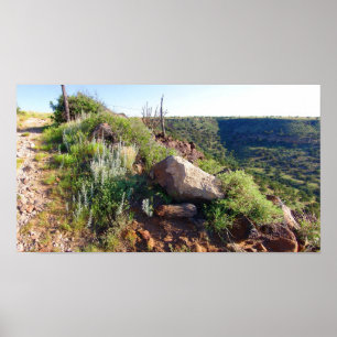 Het ingaan van Zwart Mesa Plateau (Verzadigde Kleu Poster