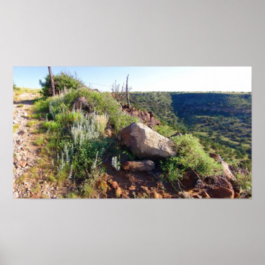 Het ingaan van Zwart Mesa Plateau (Verzadigde Kleu Poster (Voorkant)