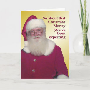 Het ingesloten niet geld van Kerstmis Feestdagen Kaart