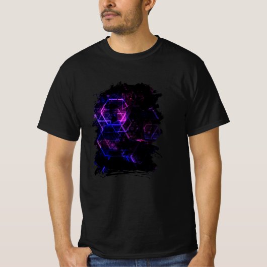 Het ingewikkelde geometrische kleurneonpatroon t-shirt (Voorkant)