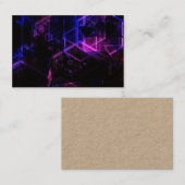 Het ingewikkelde geometrische kleurneonpatroon visitekaartje (Voorkant / Achterkant)