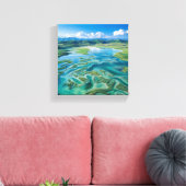 Het ingewikkelde waternetwerk van Tibet Canvas Afdruk (Insitu (Woonkamer))