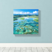 Het ingewikkelde waternetwerk van Tibet Canvas Afdruk (Insitu (Houten vloer))