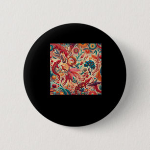 Het inheemse Australische Aboriginal patroon Ronde Button 5,7 Cm