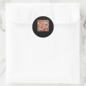 Het inheemse Australische Aboriginal patroon Ronde Sticker (Tas)