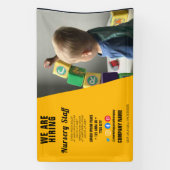 het inhuren van personeelBUSINESS douane logo flye Spandoek (Verticaal)