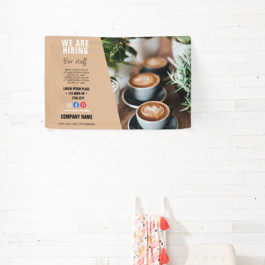 het inhuren van personeelBUSINESS douane logo flye Spandoek (Insitu)