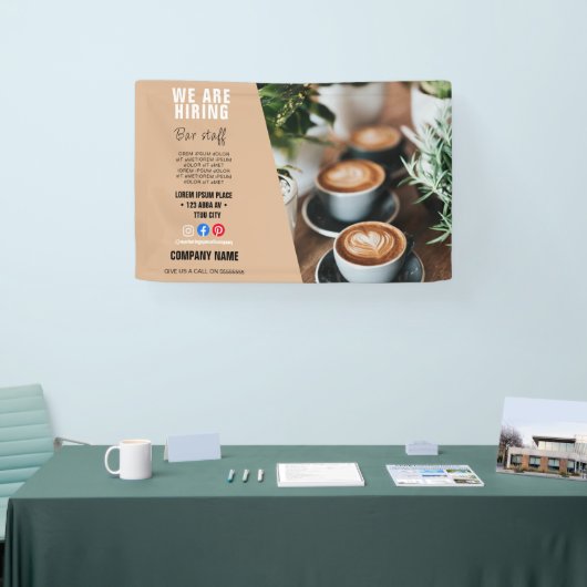 het inhuren van personeelBUSINESS douane logo flye Spandoek (Beurs)