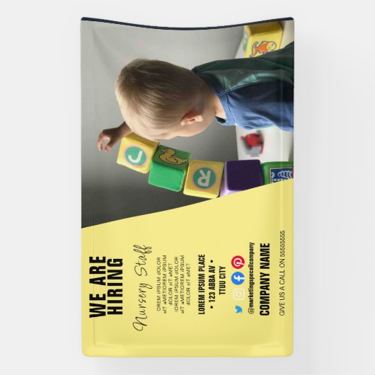 het inhuren van personeelBUSINESS douane logo flye Spandoek (Verticaal)