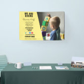 het inhuren van personeelBUSINESS douane logo flye Spandoek (Beurs)