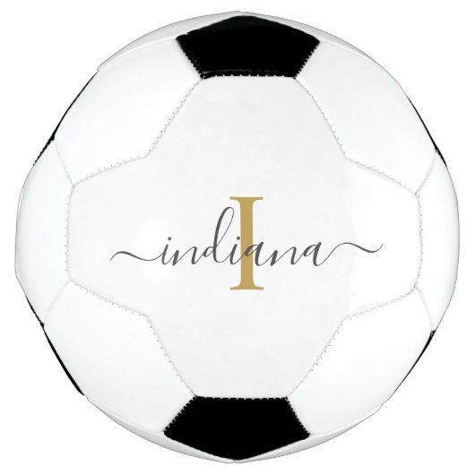 Het Initiaal Naam monogramscript Modern personali Voetbal (Voorkant)