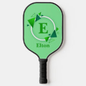 Het Initiaal van de verandering, voegt de Groene W Pickleball Paddle (Voorkant)