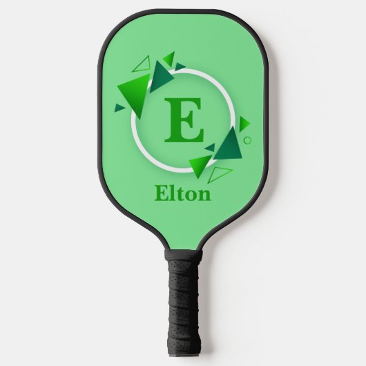 Het Initiaal van de verandering, voegt de Groene W Pickleball Paddle (Voorkant)