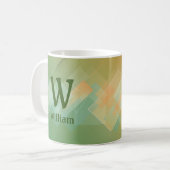 Het Initiaal van de verandering voegt Groen Naam a Koffiemok (Voorkant links)