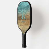 Het Initiaal van de verandering, voegt Naam, Abstr Pickleball Paddle (Links)