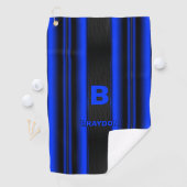 Het Initiaal van de verandering voegt Naam Blauw o Golfhanddoek (Insitu)