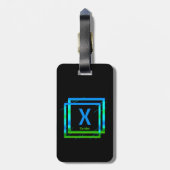 Het Initiaal van de verandering voegt Naam Blauwe  Bagagelabel (Achterkant verticaal)