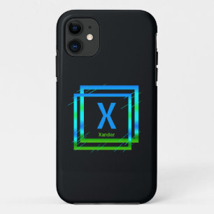 Het Initiaal van de verandering voegt Naam Blauwe Case-Mate iPhone Case
