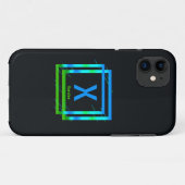 Het Initiaal van de verandering voegt Naam Blauwe Case-Mate iPhone Case (Achterkant (horizontaal))