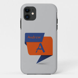 Het Initiaal van de verandering voegt Naam Blauwe Case-Mate iPhone Case