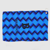 Het Initiaal van de verandering voegt Naam Blauwe  Golfhanddoek (Horizontaal)