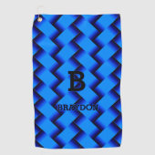 Het Initiaal van de verandering voegt Naam Blauwe  Golfhanddoek (Voorkant)