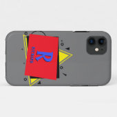 Het Initiaal van de verandering voegt Naam Geometr Case-Mate iPhone Case (Achterkant (horizontaal))