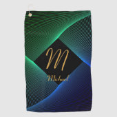 Het Initiaal van de verandering voegt Naam Geometr Golfhanddoek (Voorkant)