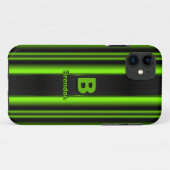 Het Initiaal van de verandering voegt Naam Groene  Case-Mate iPhone Case (Achterkant (horizontaal))