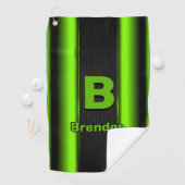 Het Initiaal van de verandering voegt Naam Groene  Golfhanddoek (Insitu)