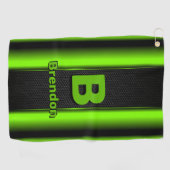 Het Initiaal van de verandering voegt Naam Groene  Golfhanddoek (Horizontaal)