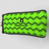 Het Initiaal van de verandering voegt Naam Groene  Golfheadcover (Voorkant)